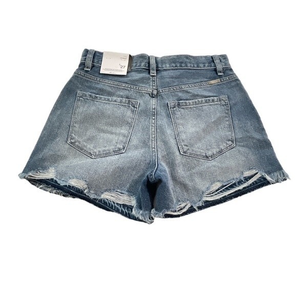 NWT Kancan The Ann Hem Distressed Jean Shorts Size 27 Denim - Picture 2 of 10